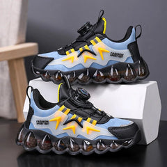 Leather Kids Running Shoes Fashion Youngsters Teens Casual Walking Students Sneakers Breathable Soft Children Outdoor Sports - SHOWLU FASHION STORE