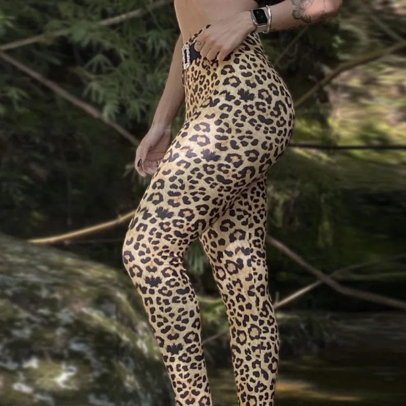 Leopard Stripe 3D Print Women's Pants Push Up Running Sports Leggings Slim Pants Female Casual Trousers Fitness Leggings Women - SHOWLU FASHION STORE