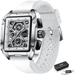 LIGE Big Dial Mens Watches Top Luxury Brand Sport Waterproof Watch Men Chronograph Quartz Clock Automatic Date WristWatches - SHOWLU FASHION STORE