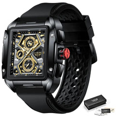 LIGE Big Dial Mens Watches Top Luxury Brand Sport Waterproof Watch Men Chronograph Quartz Clock Automatic Date WristWatches - SHOWLU FASHION STORE