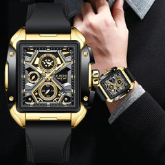 LIGE Big Dial Mens Watches Top Luxury Brand Sport Waterproof Watch Men Chronograph Quartz Clock Automatic Date WristWatches - SHOWLU FASHION STORE