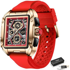 LIGE Big Dial Mens Watches Top Luxury Brand Sport Waterproof Watch Men Chronograph Quartz Clock Automatic Date WristWatches - SHOWLU FASHION STORE