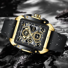 LIGE Big Dial Mens Watches Top Luxury Brand Sport Waterproof Watch Men Chronograph Quartz Clock Automatic Date WristWatches - SHOWLU FASHION STORE