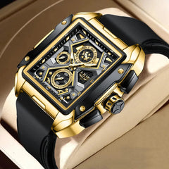 LIGE Big Dial Mens Watches Top Luxury Brand Sport Waterproof Watch Men Chronograph Quartz Clock Automatic Date WristWatches - SHOWLU FASHION STORE