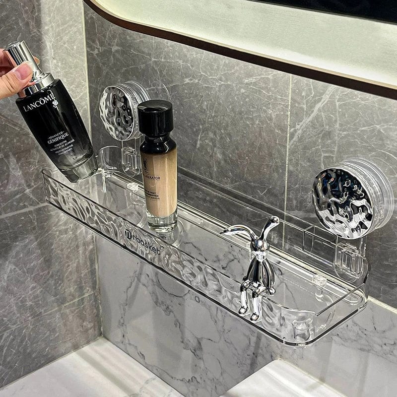 Light Luxury Bathroom Shelf Suction Cup Shampoo Shower Rack Punch - Free Storage Organizer Holder Bathroom Accessories - SHOWLU FASHION STORE