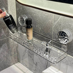 Light Luxury Bathroom Shelf Suction Cup Shampoo Shower Rack Punch - Free Storage Organizer Holder Bathroom Accessories - SHOWLU FASHION STORE