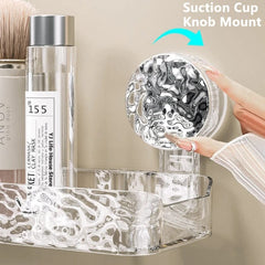 Light Luxury Bathroom Shelf Suction Cup Shampoo Shower Rack Punch - Free Storage Organizer Holder Bathroom Accessories - SHOWLU FASHION STORE