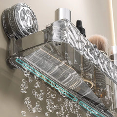 Light Luxury Bathroom Shelf Suction Cup Shampoo Shower Rack Punch - Free Storage Organizer Holder Bathroom Accessories - SHOWLU FASHION STORE