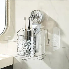 Light Luxury Style Glacier Pattern Suction Cup Shelf Punch - Free Wall Mounted Storage Rack Draining Basket Holder for Bathroom - SHOWLU FASHION STORE
