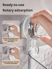 Light Luxury Style Glacier Pattern Suction Cup Shelf Punch - Free Wall Mounted Storage Rack Draining Basket Holder for Bathroom - SHOWLU FASHION STORE