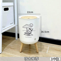 Log Style Household Bedroom Floor Wastebasket Trash Can - SHOWLU FASHION STORE