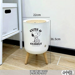 Log Style Household Bedroom Floor Wastebasket Trash Can - SHOWLU FASHION STORE
