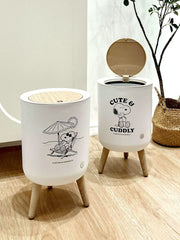 Log Style Household Bedroom Floor Wastebasket Trash Can - SHOWLU FASHION STORE