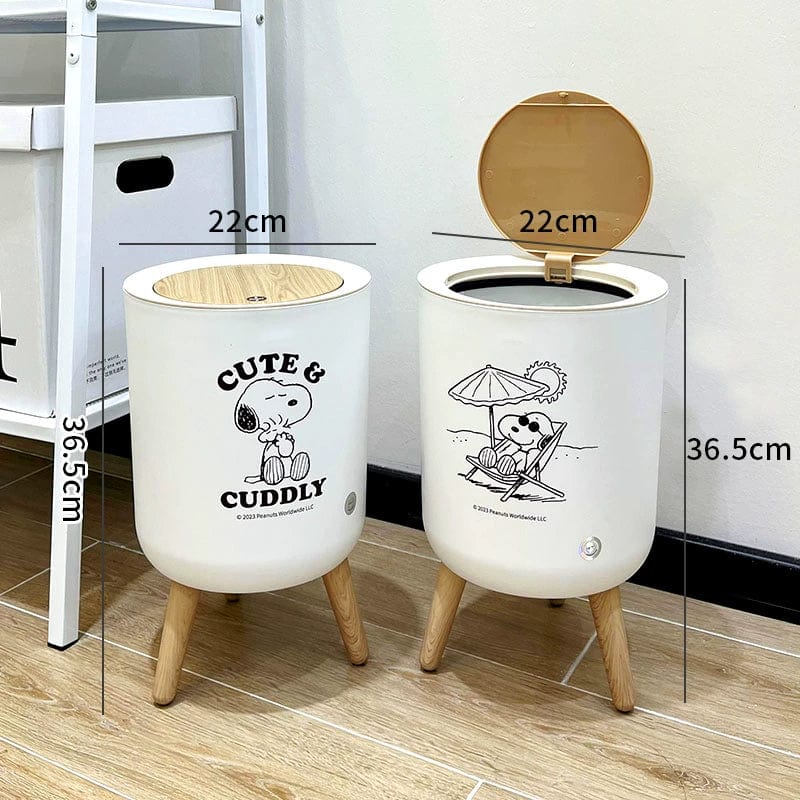 Log Style Household Bedroom Floor Wastebasket Trash Can - SHOWLU FASHION STORE