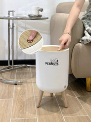 Log Style Household Bedroom Floor Wastebasket Trash Can - SHOWLU FASHION STORE