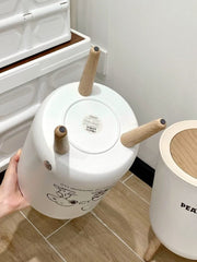 Log Style Household Bedroom Floor Wastebasket Trash Can - SHOWLU FASHION STORE