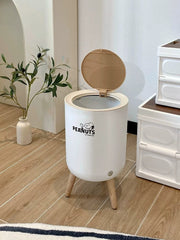 Log Style Household Bedroom Floor Wastebasket Trash Can - SHOWLU FASHION STORE