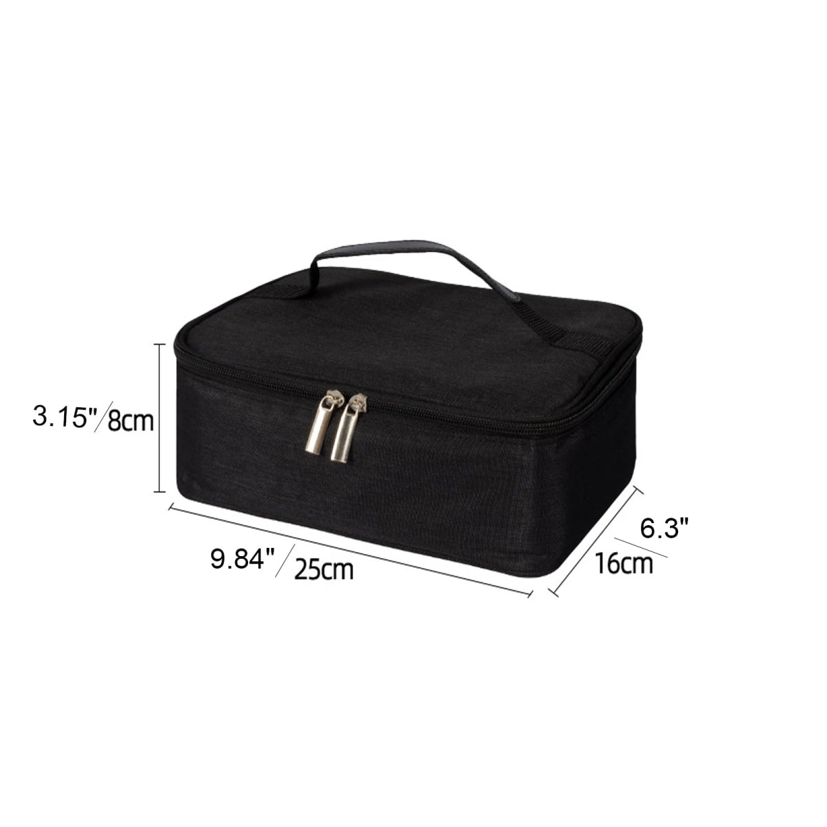 Lunch Bag for Women Men, Small Thermal Lunch Box, Insulated Lunch Bag, Portable Cooler Bag Snack Bag for Work Picnic BLAK - SHOWLU FASHION STORE