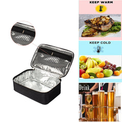 Lunch Bag for Women Men, Small Thermal Lunch Box, Insulated Lunch Bag, Portable Cooler Bag Snack Bag for Work Picnic BLAK - SHOWLU FASHION STORE