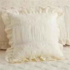 Luxury Bedding Sets Lace Home 3 Pcs Duvet Cover Comforter Cotton Bedding Sets Queen/King Soft Duvet Cover Beds with pillowcases - SHOWLU FASHION STORE