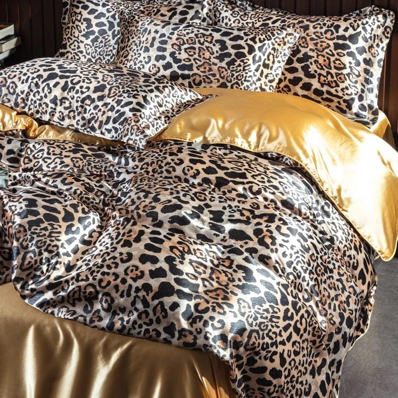 Luxury Blending Natural Mulberry Silk Bedding Set High End Satin Smooth Duvet Cover Set Double King Queen Size Bed Sheet Set - SHOWLU FASHION STORE