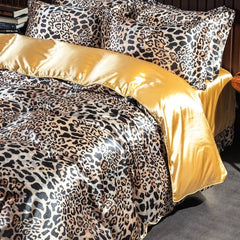 Luxury Blending Natural Mulberry Silk Bedding Set High End Satin Smooth Duvet Cover Set Double King Queen Size Bed Sheet Set - SHOWLU FASHION STORE