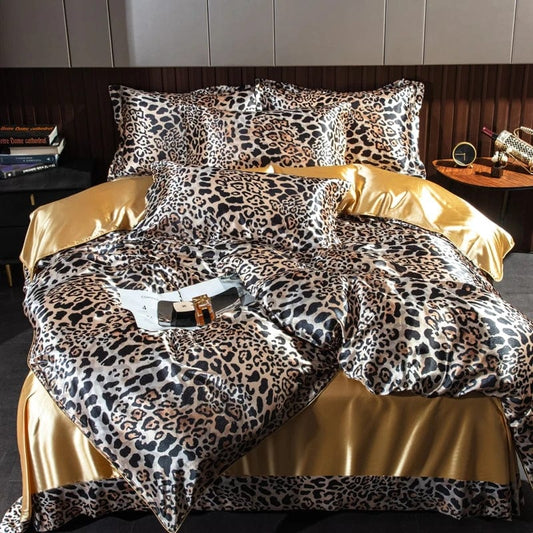 Luxury Blending Natural Mulberry Silk Bedding Set High End Satin Smooth Duvet Cover Set Double King Queen Size Bed Sheet Set - SHOWLU FASHION STORE