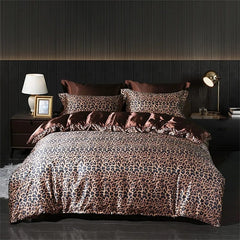 Luxury Blending Natural Mulberry Silk Bedding Set High End Satin Smooth Duvet Cover Set Double King Queen Size Bed Sheet Set - SHOWLU FASHION STORE