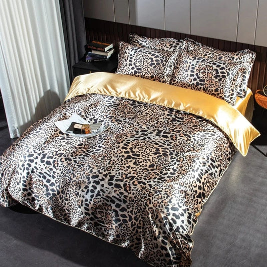 Luxury Blending Natural Mulberry Silk Bedding Set High End Satin Smooth Duvet Cover Set Double King Queen Size Bed Sheet Set - SHOWLU FASHION STORE