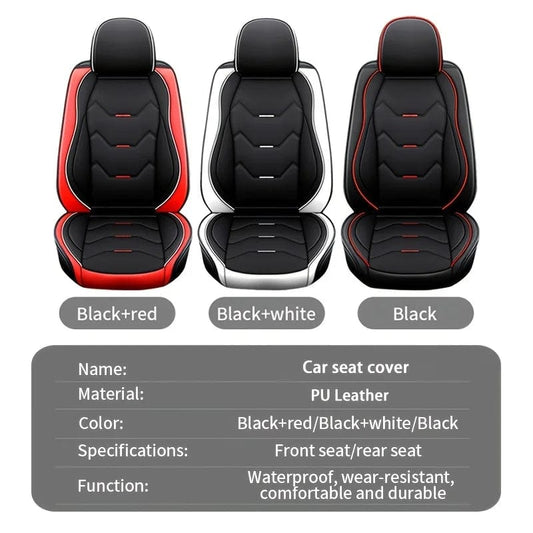Luxury Car Seat Cover PU Leather Automobiles Seat Cushion Protector Chair Four Seasons Vehicle Interior Car Accessories - SHOWLU FASHION STORE