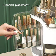 Luxury Desktop Cosmetics Storage Box Dust - proof Makeup Organizer For Cotton Pads Swabs Bathroom Jewelry Organizer for Cosmetics - SHOWLU FASHION STORE