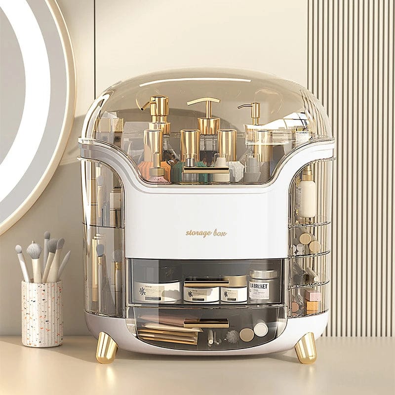 Luxury Desktop Cosmetics Storage Box Dust - proof Makeup Organizer For Cotton Pads Swabs Bathroom Jewelry Organizer for Cosmetics - SHOWLU FASHION STORE