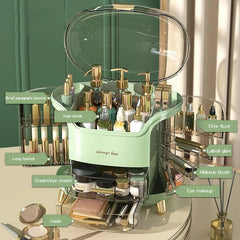 Luxury Desktop Cosmetics Storage Box Dust - proof Makeup Organizer For Cotton Pads Swabs Bathroom Jewelry Organizer for Cosmetics - SHOWLU FASHION STORE