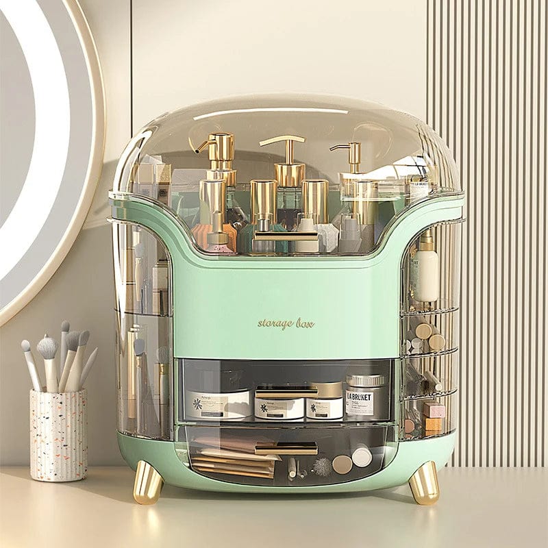 Luxury Desktop Cosmetics Storage Box Dust - proof Makeup Organizer For Cotton Pads Swabs Bathroom Jewelry Organizer for Cosmetics - SHOWLU FASHION STORE