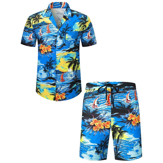 Luxury Hawaiian 3D - premium Print Set - SHOWLU FASHION STORE