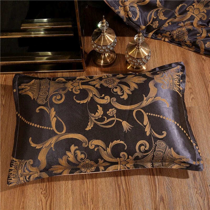 Luxury King Duvet Cover Set Black Gold Queen King Size European Style Bedding Set High Quality Pillowcase Comforter Sets - SHOWLU FASHION STORE
