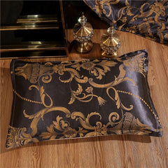 Luxury King Duvet Cover Set Black Gold Queen King Size European Style Bedding Set High Quality Pillowcase Comforter Sets - SHOWLU FASHION STORE