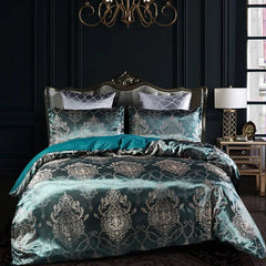 Luxury King Duvet Cover Set Black Gold Queen King Size European Style Bedding Set High Quality Pillowcase Comforter Sets - SHOWLU FASHION STORE