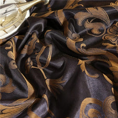 Luxury King Duvet Cover Set Black Gold Queen King Size European Style Bedding Set High Quality Pillowcase Comforter Sets - SHOWLU FASHION STORE
