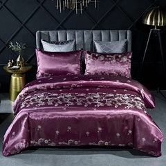 Luxury King Duvet Cover Set Black Gold Queen King Size European Style Bedding Set High Quality Pillowcase Comforter Sets - SHOWLU FASHION STORE