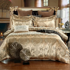 Luxury King Duvet Cover Set Black Gold Queen King Size European Style Bedding Set High Quality Pillowcase Comforter Sets - SHOWLU FASHION STORE