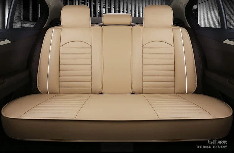Luxury Quality Leather Car Seat Cover Comfortable Four Seasons Universal Front/ Rear/ Full Set Cover Cushion Car Seat Protector - SHOWLU FASHION STORE