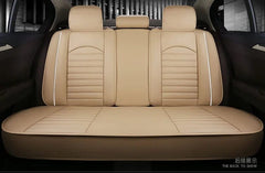 Luxury Quality Leather Car Seat Cover Comfortable Four Seasons Universal Front/ Rear/ Full Set Cover Cushion Car Seat Protector - SHOWLU FASHION STORE