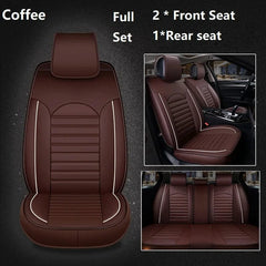 Luxury Quality Leather Car Seat Cover Comfortable Four Seasons Universal Front/ Rear/ Full Set Cover Cushion Car Seat Protector - SHOWLU FASHION STORE
