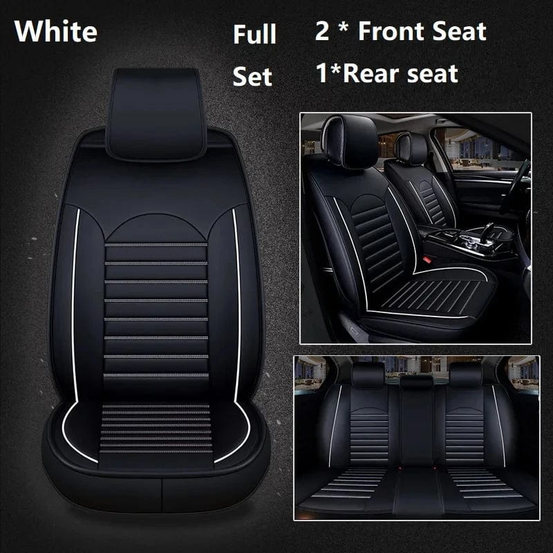 Luxury Quality Leather Car Seat Cover Comfortable Four Seasons Universal Front/ Rear/ Full Set Cover Cushion Car Seat Protector - SHOWLU FASHION STORE