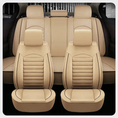Luxury Quality Leather Car Seat Cover Comfortable Four Seasons Universal Front/ Rear/ Full Set Cover Cushion Car Seat Protector - SHOWLU FASHION STORE