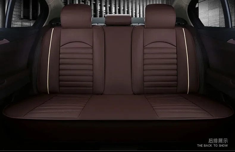 Luxury Quality Leather Car Seat Cover Comfortable Four Seasons Universal Front/ Rear/ Full Set Cover Cushion Car Seat Protector - SHOWLU FASHION STORE