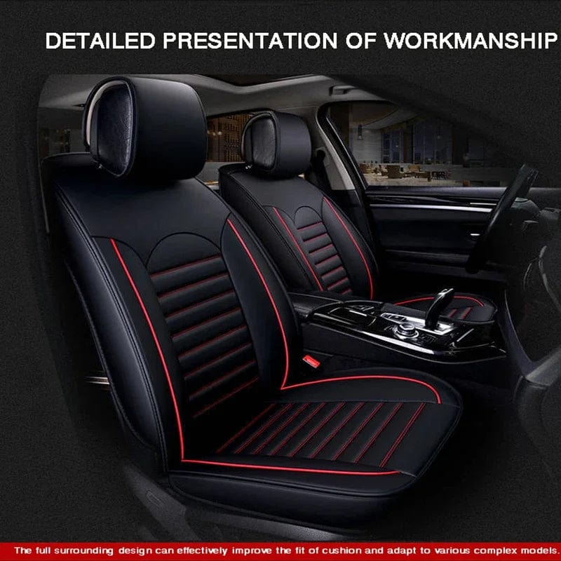 Luxury Quality Leather Car Seat Cover Comfortable Four Seasons Universal Front/ Rear/ Full Set Cover Cushion Car Seat Protector - SHOWLU FASHION STORE