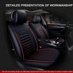 Luxury Quality Leather Car Seat Cover Comfortable Four Seasons Universal Front/ Rear/ Full Set Cover Cushion Car Seat Protector - SHOWLU FASHION STORE