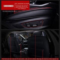 Luxury Quality Leather Car Seat Cover Comfortable Four Seasons Universal Front/ Rear/ Full Set Cover Cushion Car Seat Protector - SHOWLU FASHION STORE